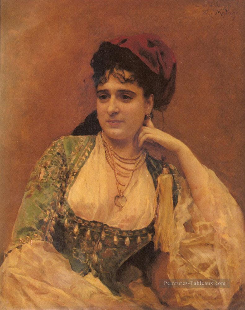 Portrait d’une dame réaliste Raimundo de Madrazo et Garreta Peintures à l'huile